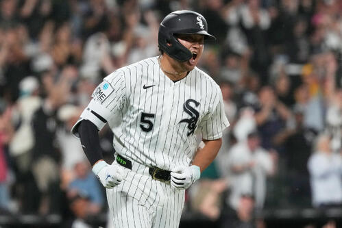 8回、19号同点2ランを放ったホワイトソックス村上(AP)