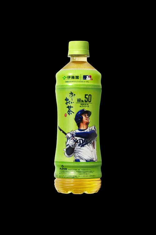 ドジャース大谷翔平の25年全63本塁打、記念ペットボトル茶を発売へ