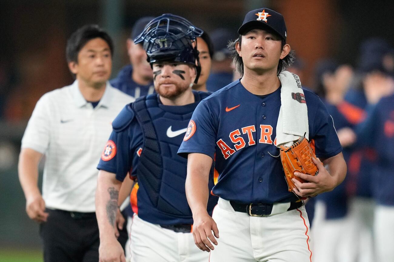 ブルワーズ戦に先発したアストロズ今井達也（AP）