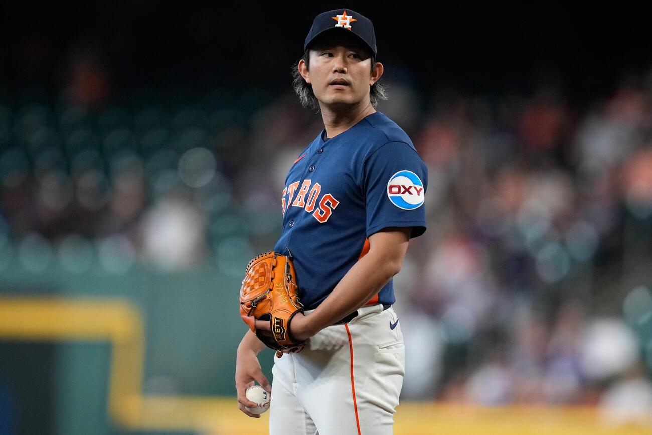 ブルワーズ戦に先発したアストロズ今井達也（AP）