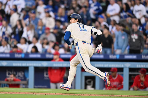 1回、11号2ランを放ったドジャース大谷(ロイター)