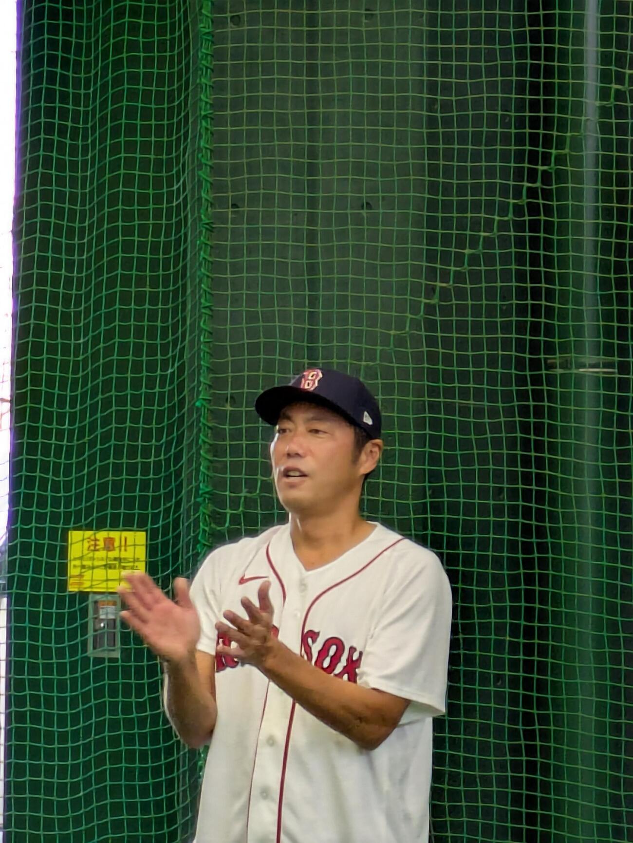 上原浩治氏が野球教室で指導