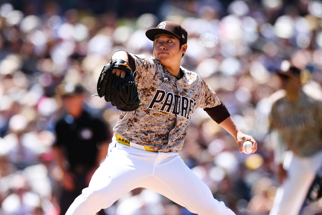 メッツ戦に登板したパドレス松井裕樹（AP）
