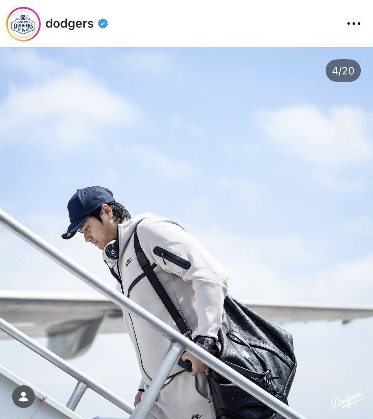 ピッツバーグへ移動するドジャースの大谷翔平