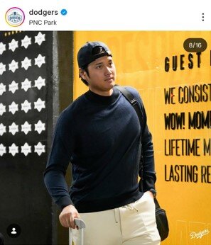 ドジャースの公式インスタグラムから
