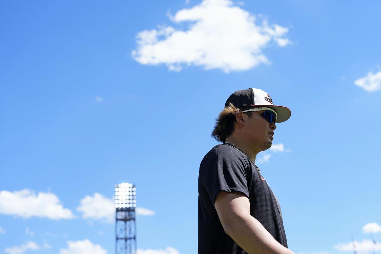 練習を終え引き揚げるホワイトソックス・村上＝シカゴ（共同）