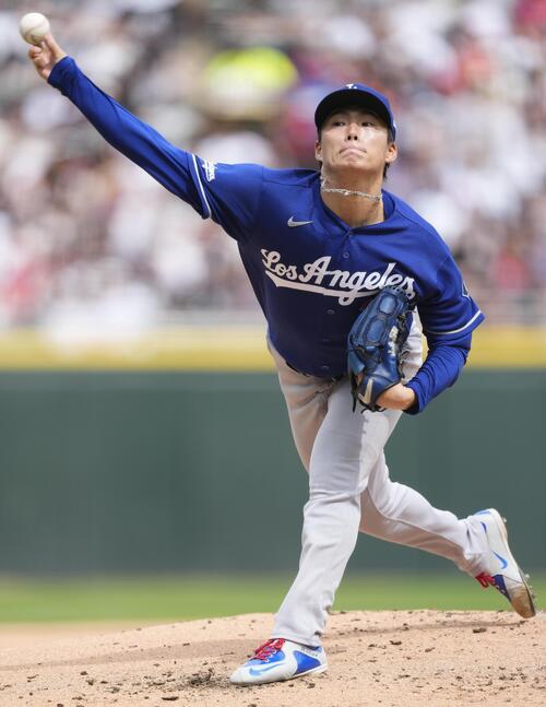 ホワイトソックス戦に先発したドジャース・山本=シカゴ(共同)