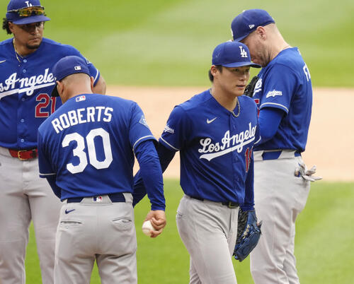 大谷翔平、復帰即14号先頭打者弾 山本由伸が快投 完全試合＆ノーノー