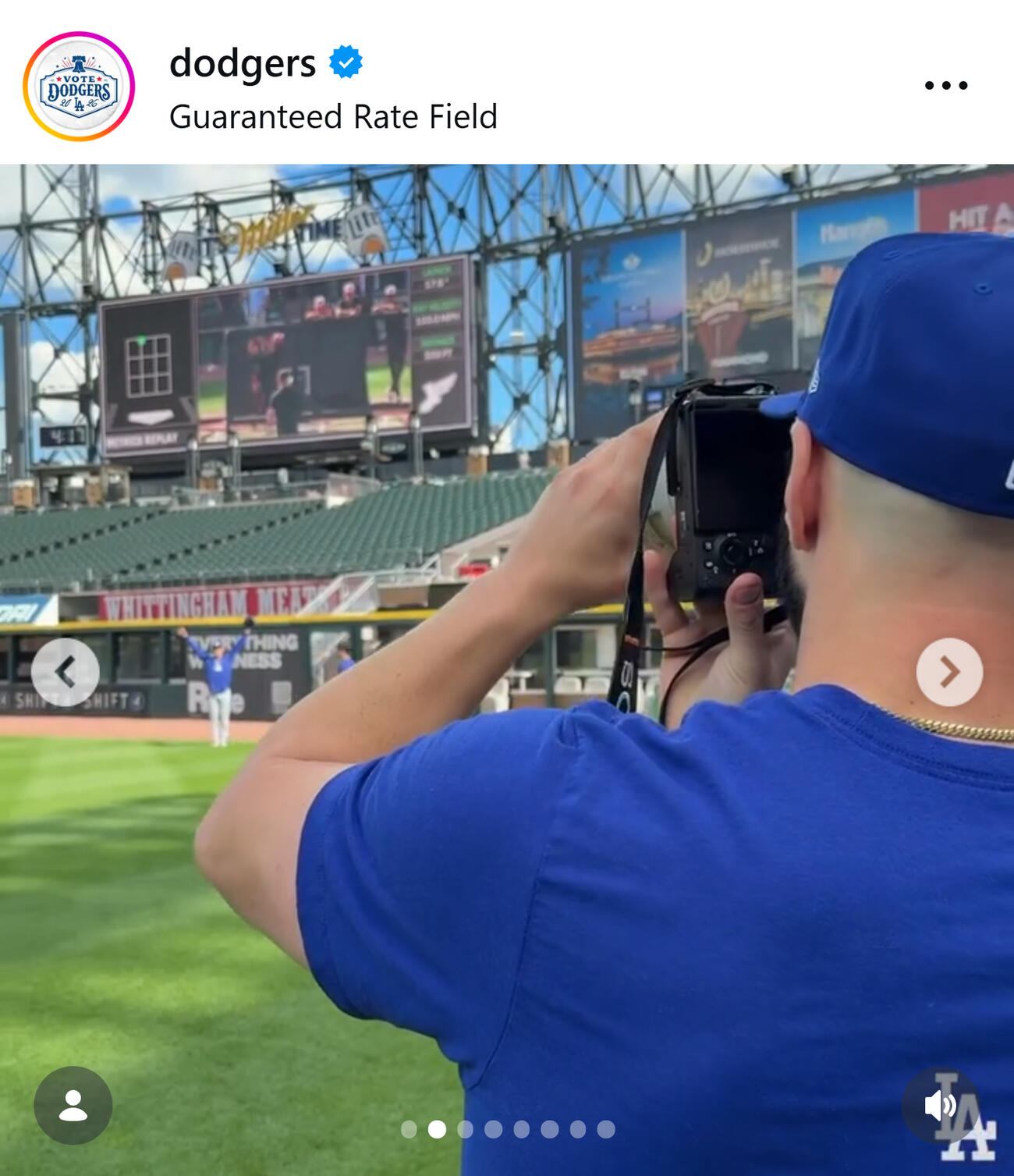 ドジャースの公式インスタグラムから
