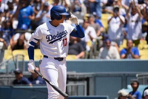 6回、代打で登場したドジャース大谷(AP)