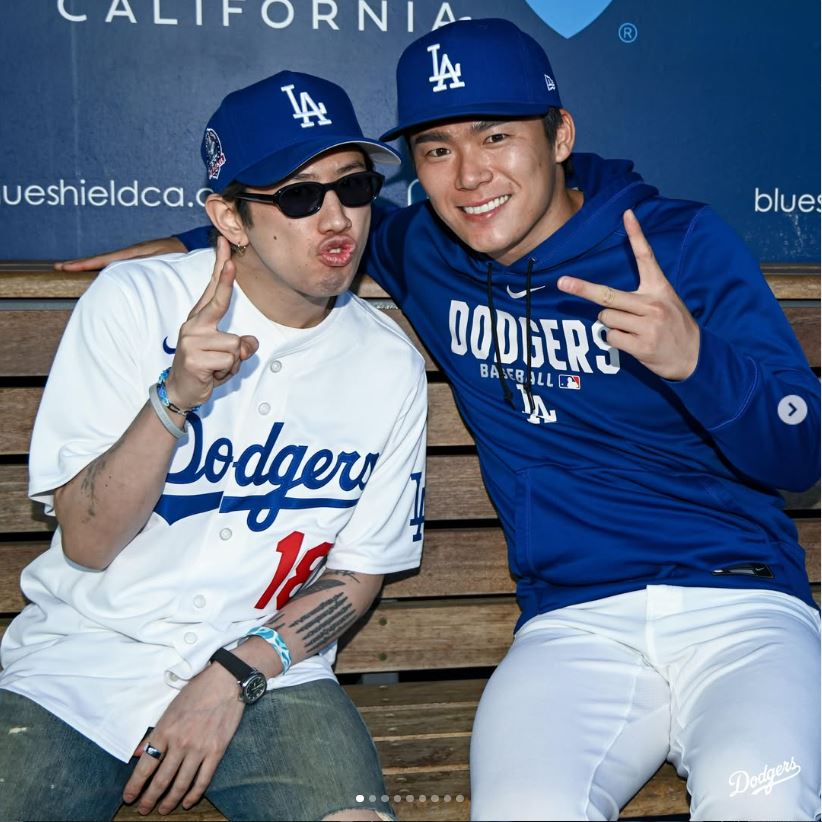 ドジャースの公式インスタグラムから