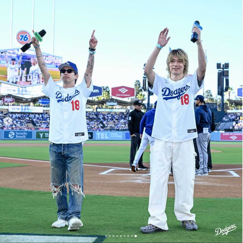 ドジャースの公式インスタグラムから