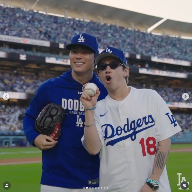 ドジャースの公式インスタグラムから