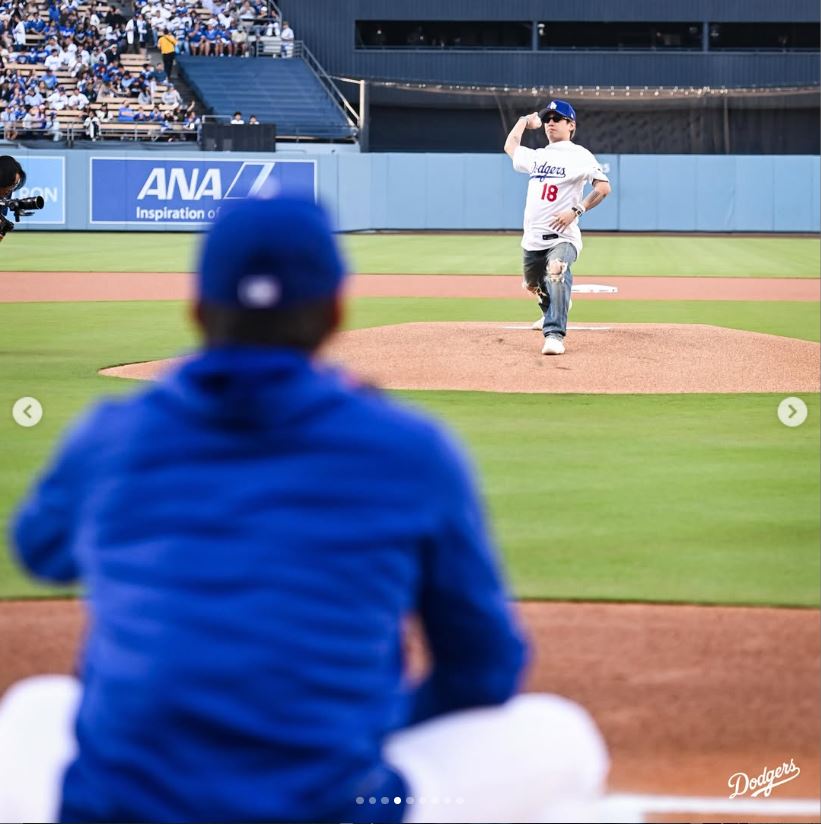ドジャースの公式インスタグラムから