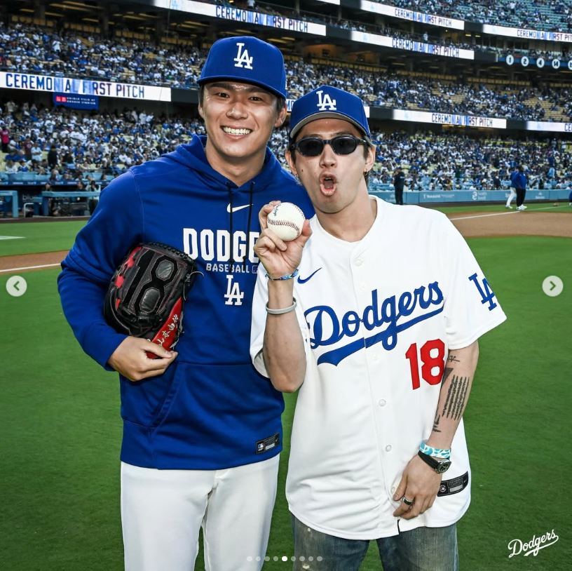ドジャースの公式インスタグラムから
