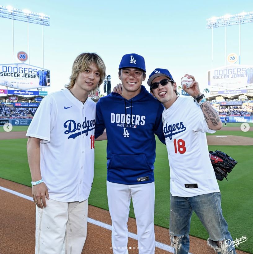 ドジャースの公式インスタグラムから