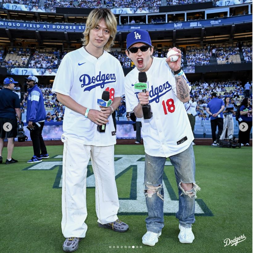 ドジャースの公式インスタグラムから