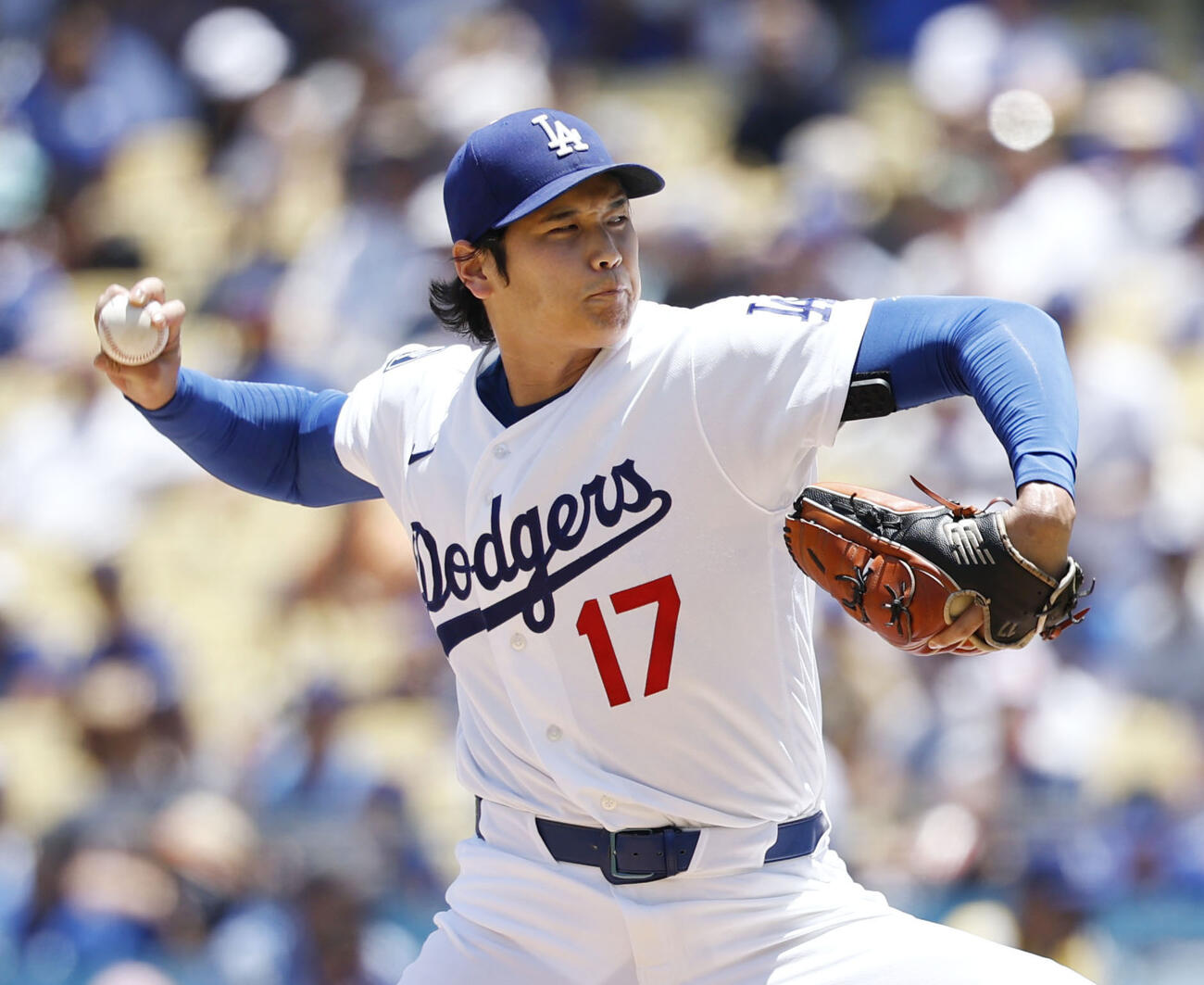 レイズ戦に先発登板したドジャース・大谷＝ロサンゼルス（共同）
