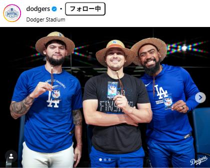 MLB】ドジャース3選手が麦わら帽子姿で「ワンピース・ナイト」カード