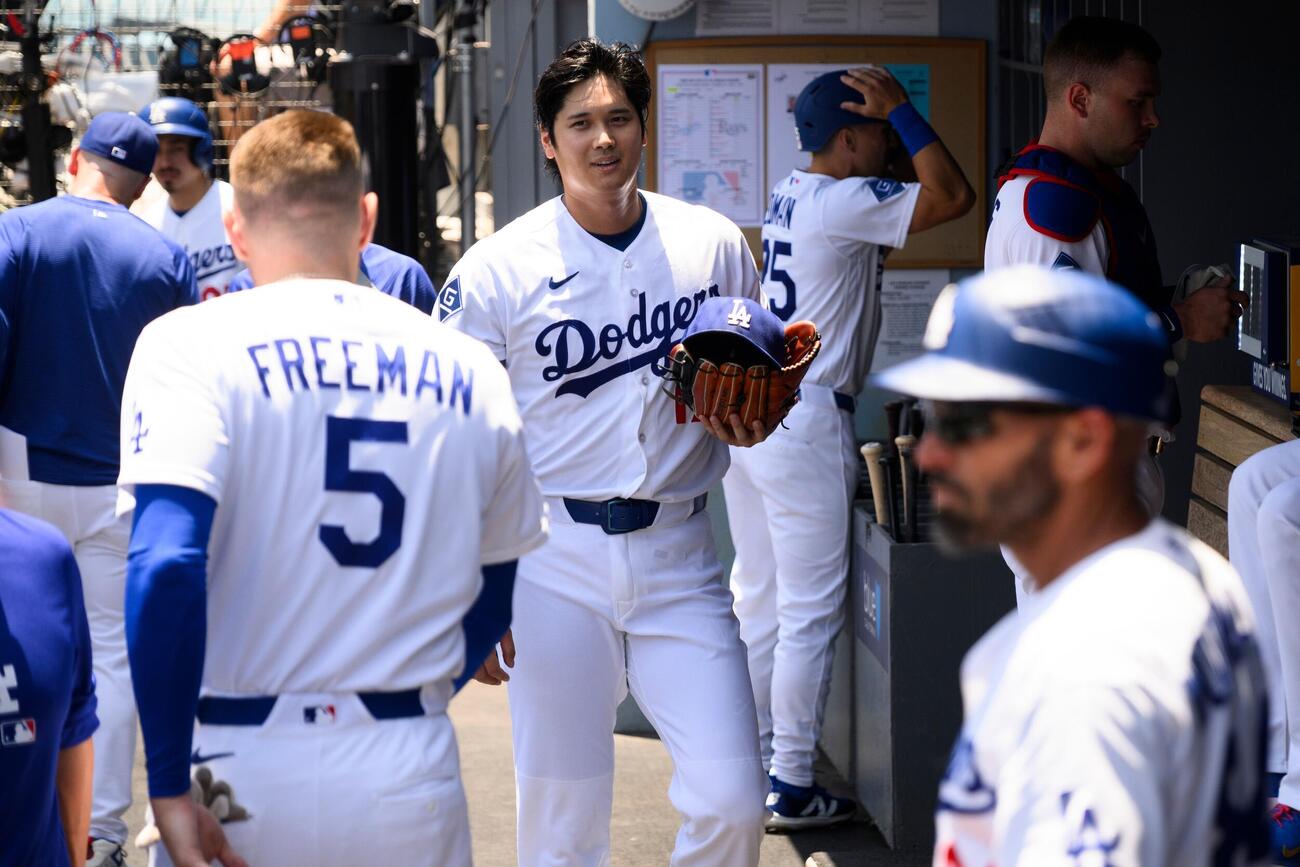 レイズ戦に登板したドジャース大谷(AP)