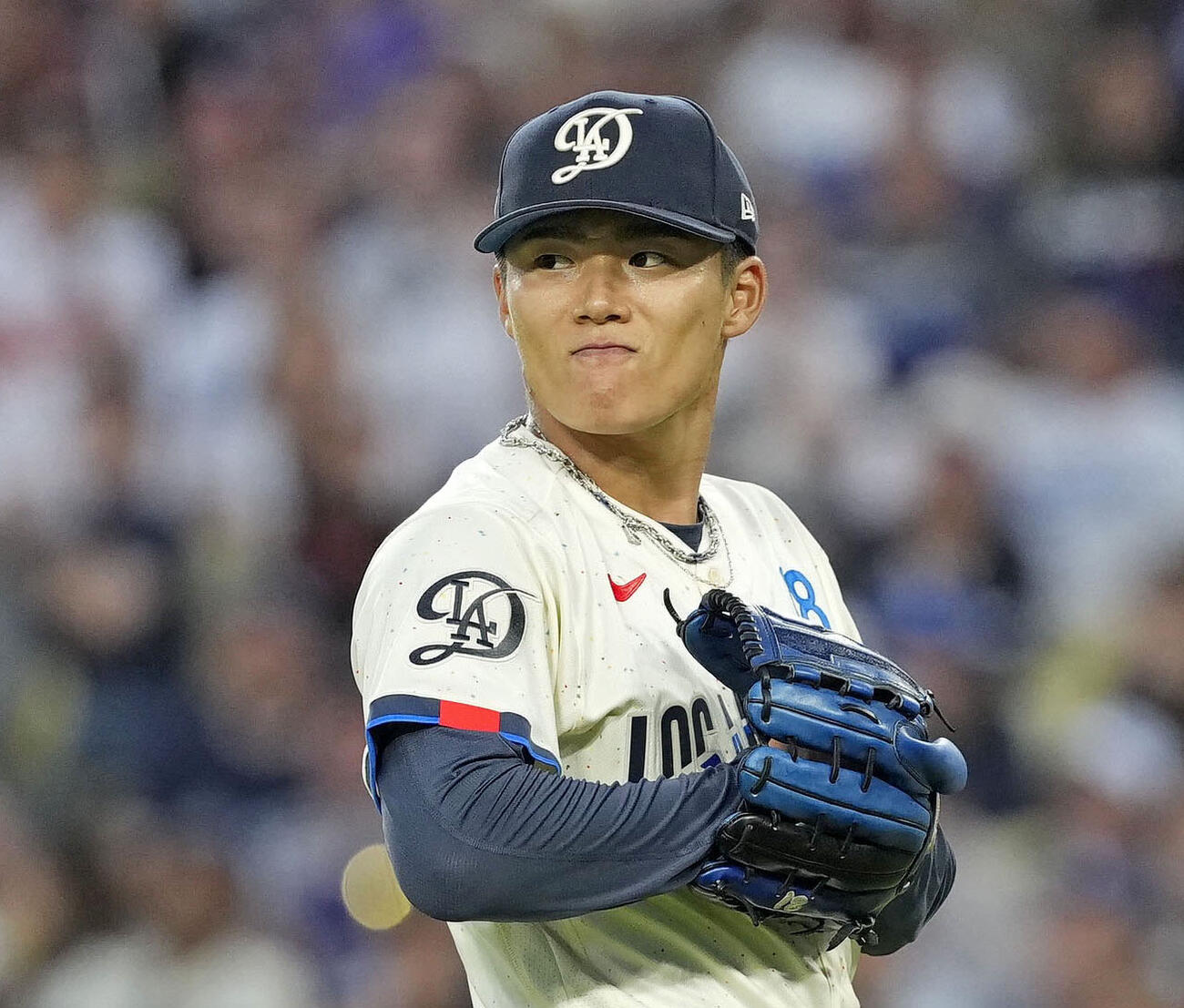 4回、オリオールズに追加点を許したドジャース山本（共同）