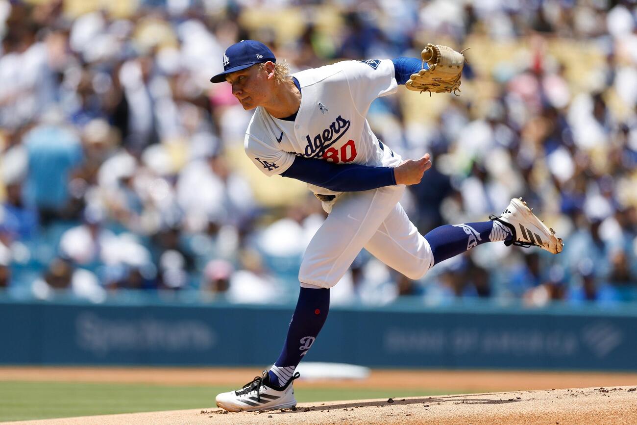 4回途中6失点でKOされたドジャースのシーハン（AP）