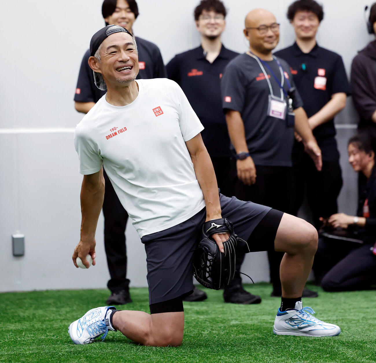 笑顔を見せるイチロー氏（撮影・山本朝陽）