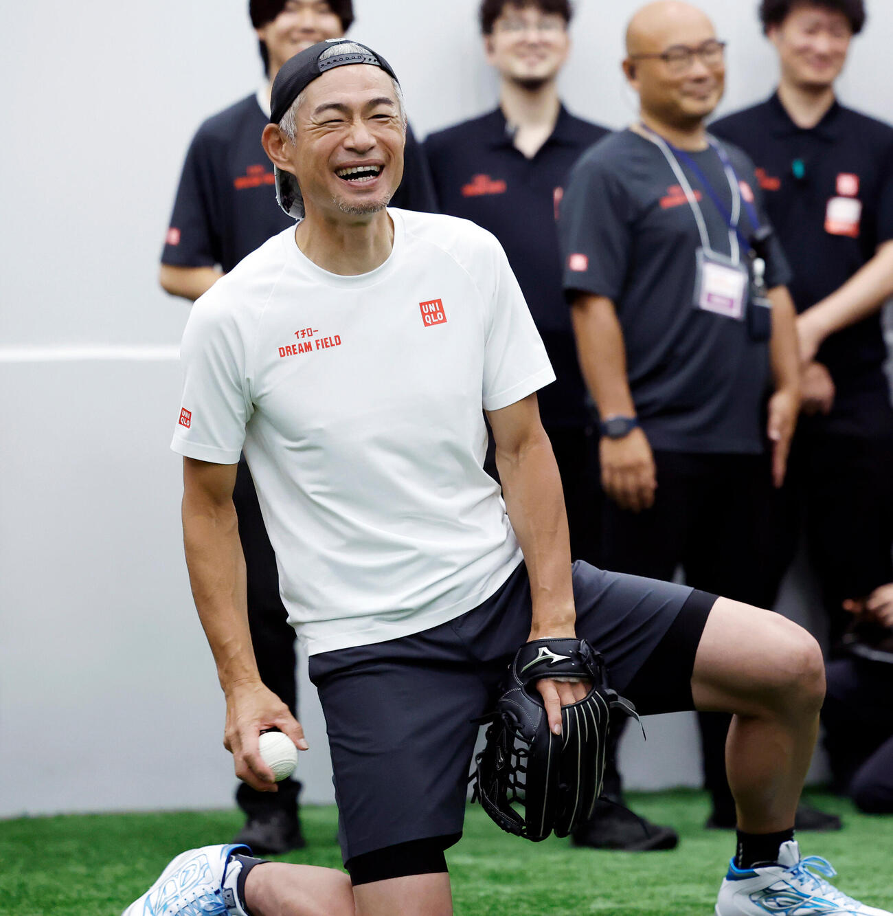 笑顔を見せるイチロー氏（撮影・山本朝陽）
