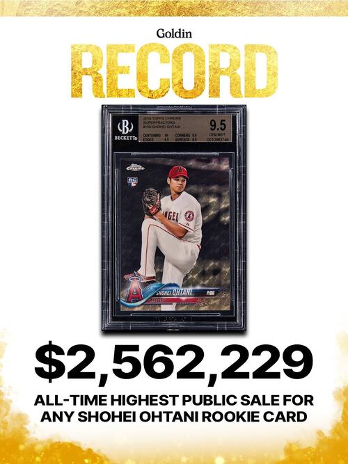世界に1枚！大谷翔平のルーキーカード4.1億円、公開オークションで