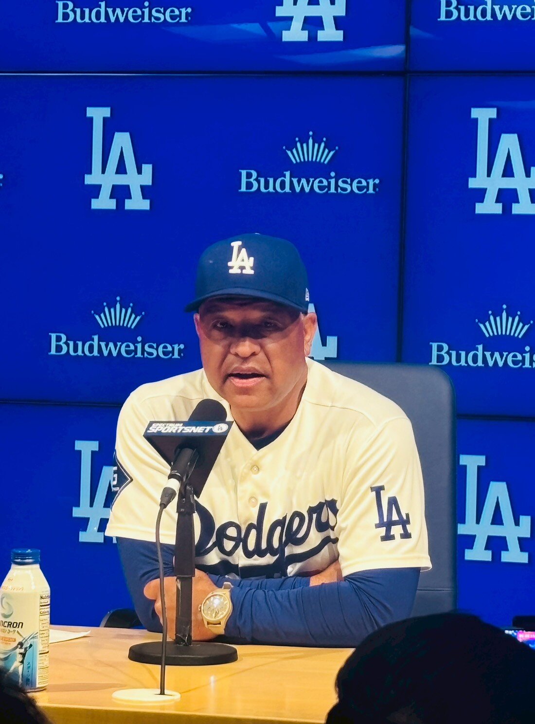 試合後に取材に応じたドジャースのデーブ・ロバーツ監督