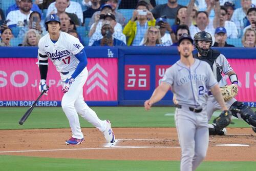 大谷翔平がメジャー300号！先頭打者で2戦連発20号もドジャース逆転