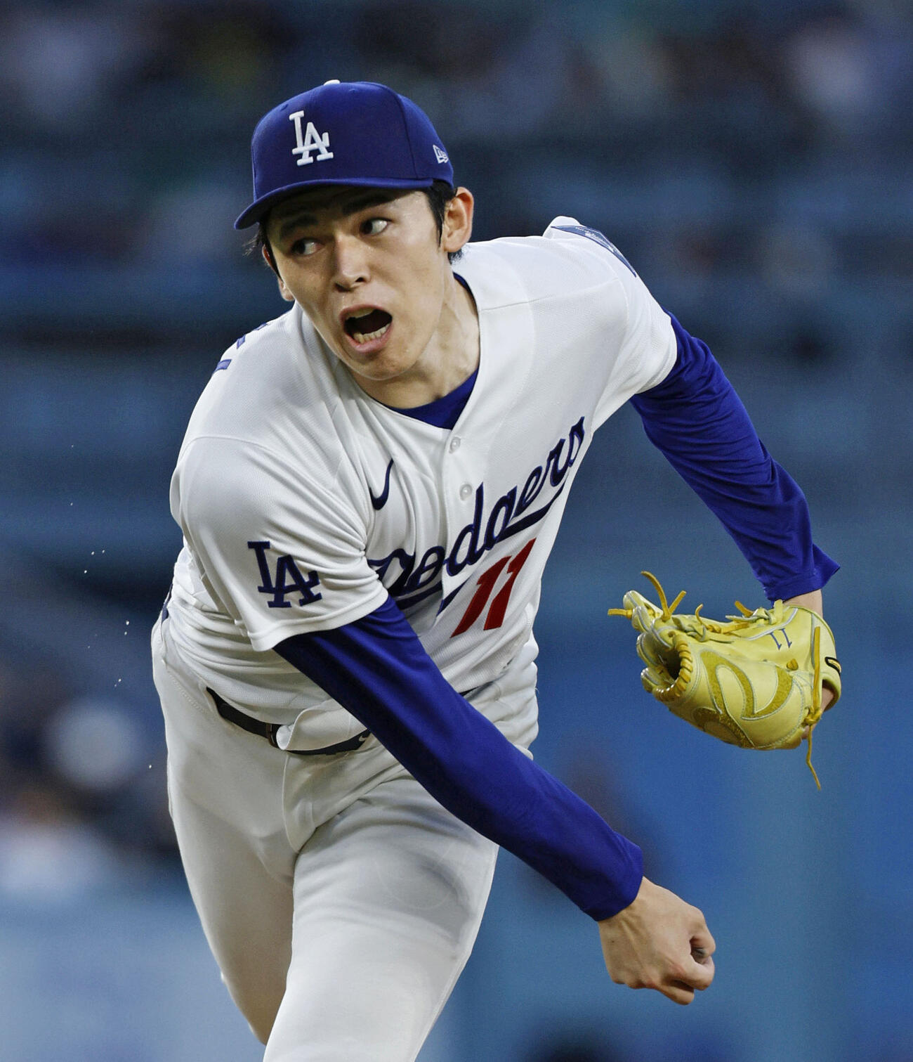 ロッキーズ戦に先発したドジャース・佐々木＝ロサンゼルス（共同）