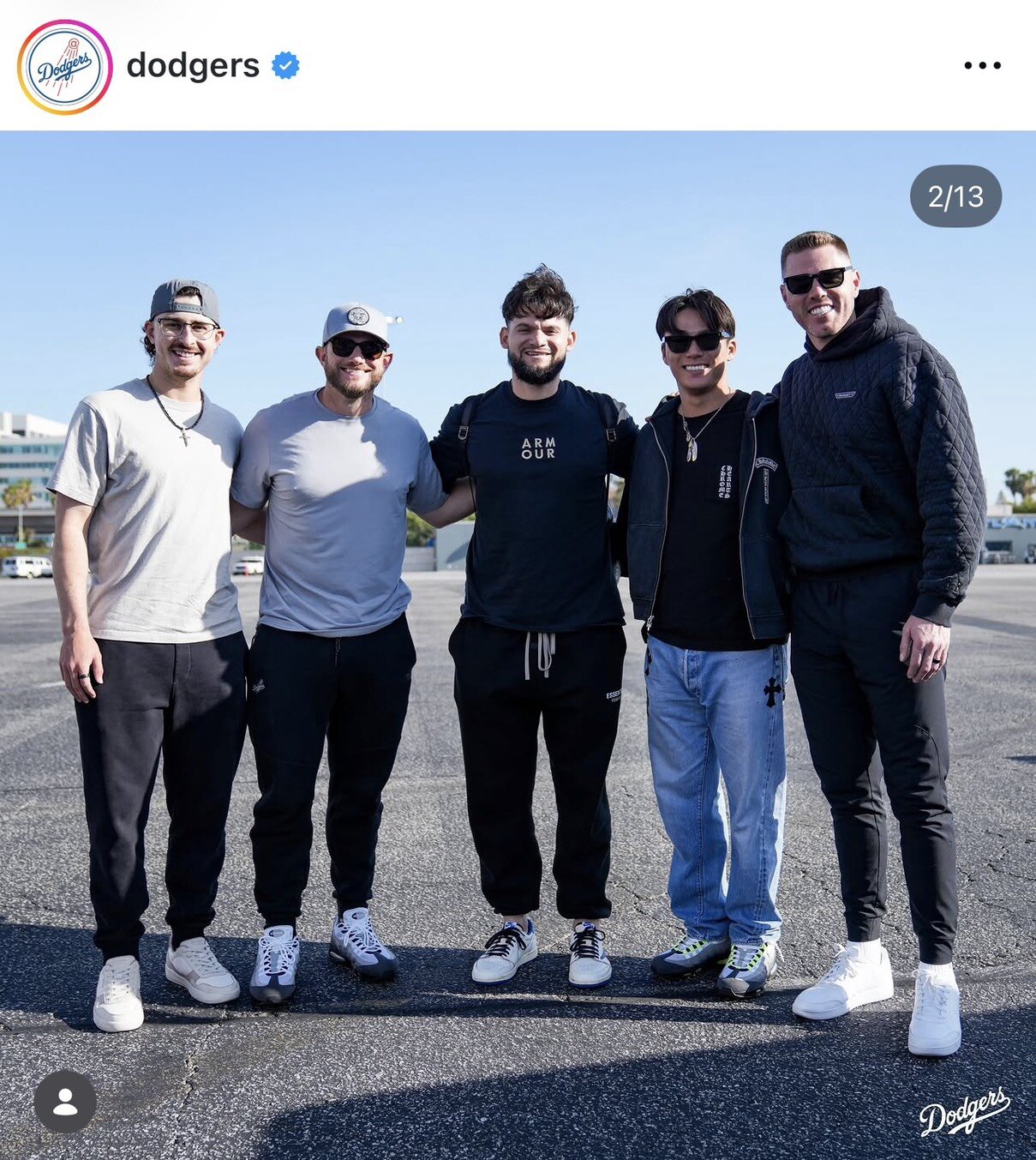 ドジャース公式インスタグラムが公開した球宴に向かう選手たち