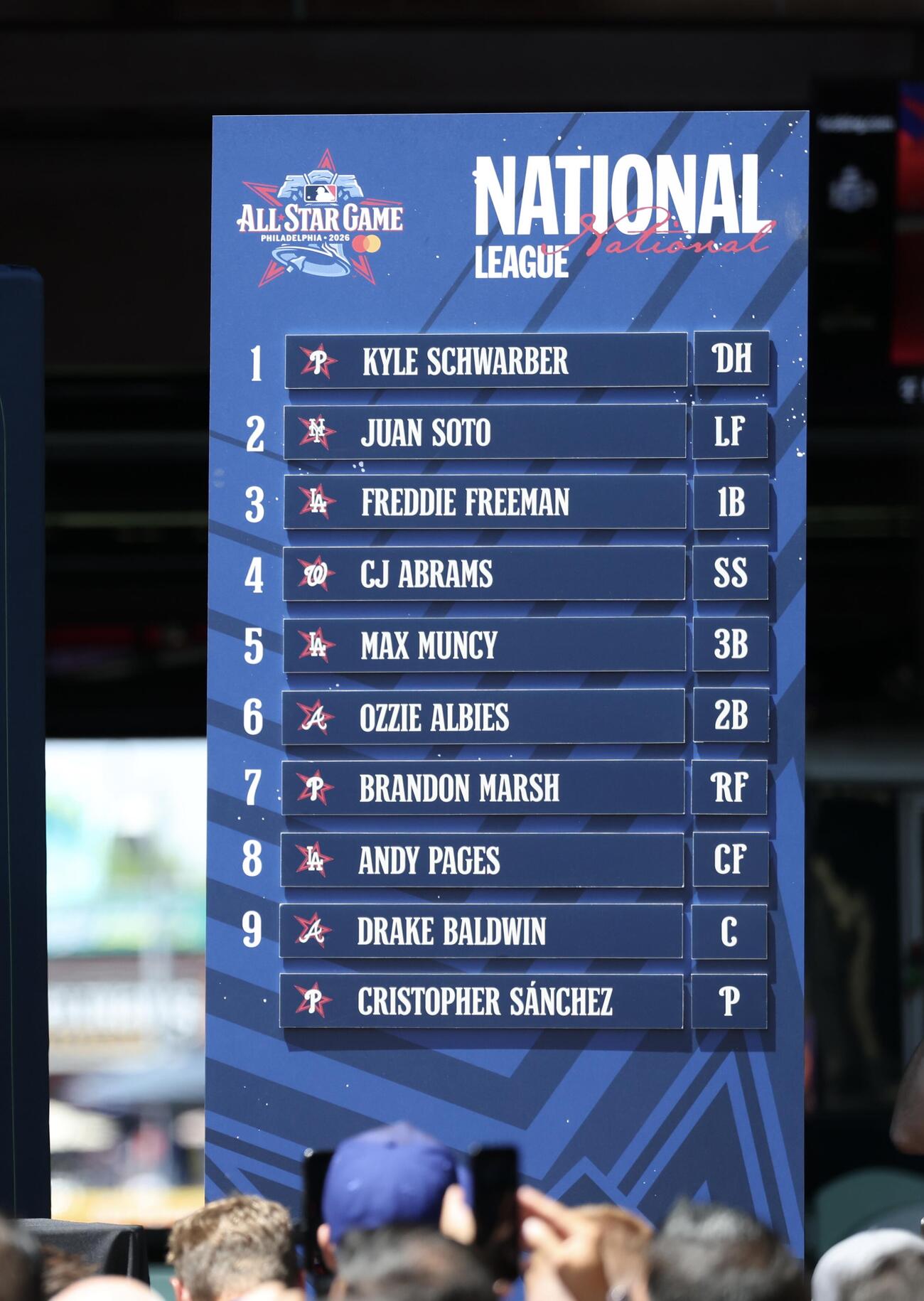 MLBオールスターゲーム2026ナ・リーグスタメン（撮影・河田真司）