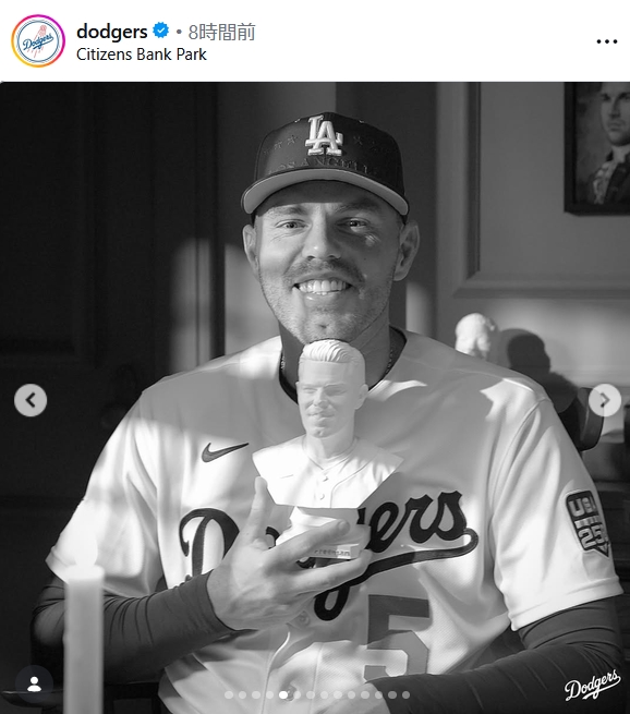 ドジャースのインスタグラムから