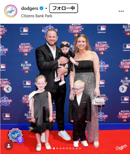 ドジャースのインスタグラムから