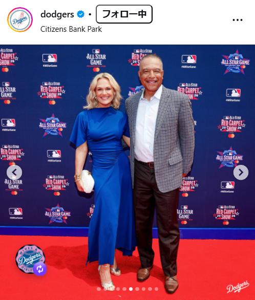 ドジャースのインスタグラムから