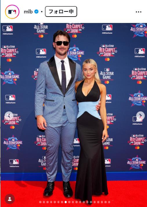 MLBの公式インスタグラムから
