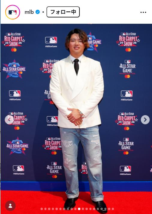 MLBの公式インスタグラムから