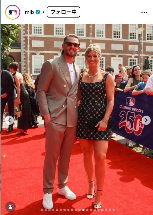 MLBの公式インスタグラムから