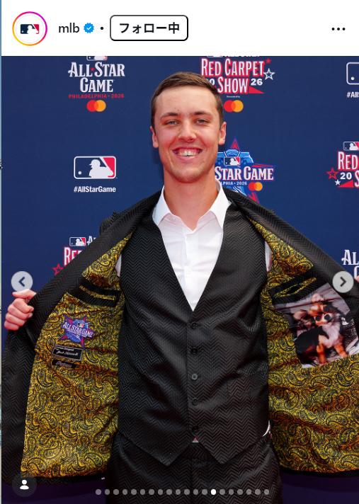 MLBの公式インスタグラムから