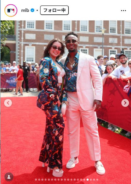 MLBの公式インスタグラムから