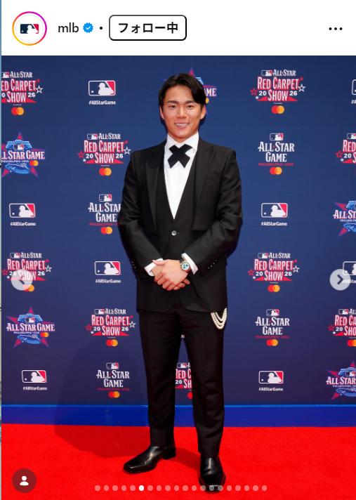 MLBの公式インスタグラムから
