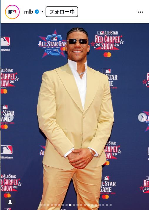 MLBの公式インスタグラムから