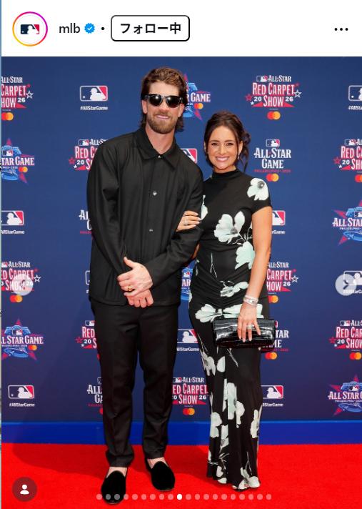 MLBの公式インスタグラムから