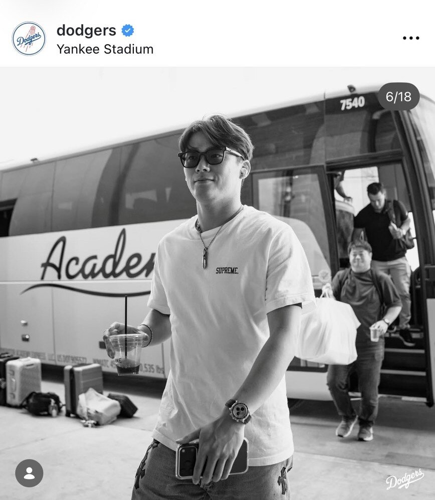 ドジャースの公式インスタグラムから
