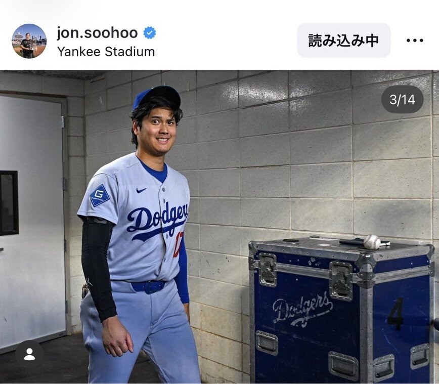 ドジャース専属カメラマン、スーフー氏のインスタグラムから