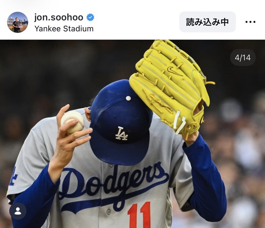 ドジャース専属カメラマン、スーフー氏のインスタグラムから