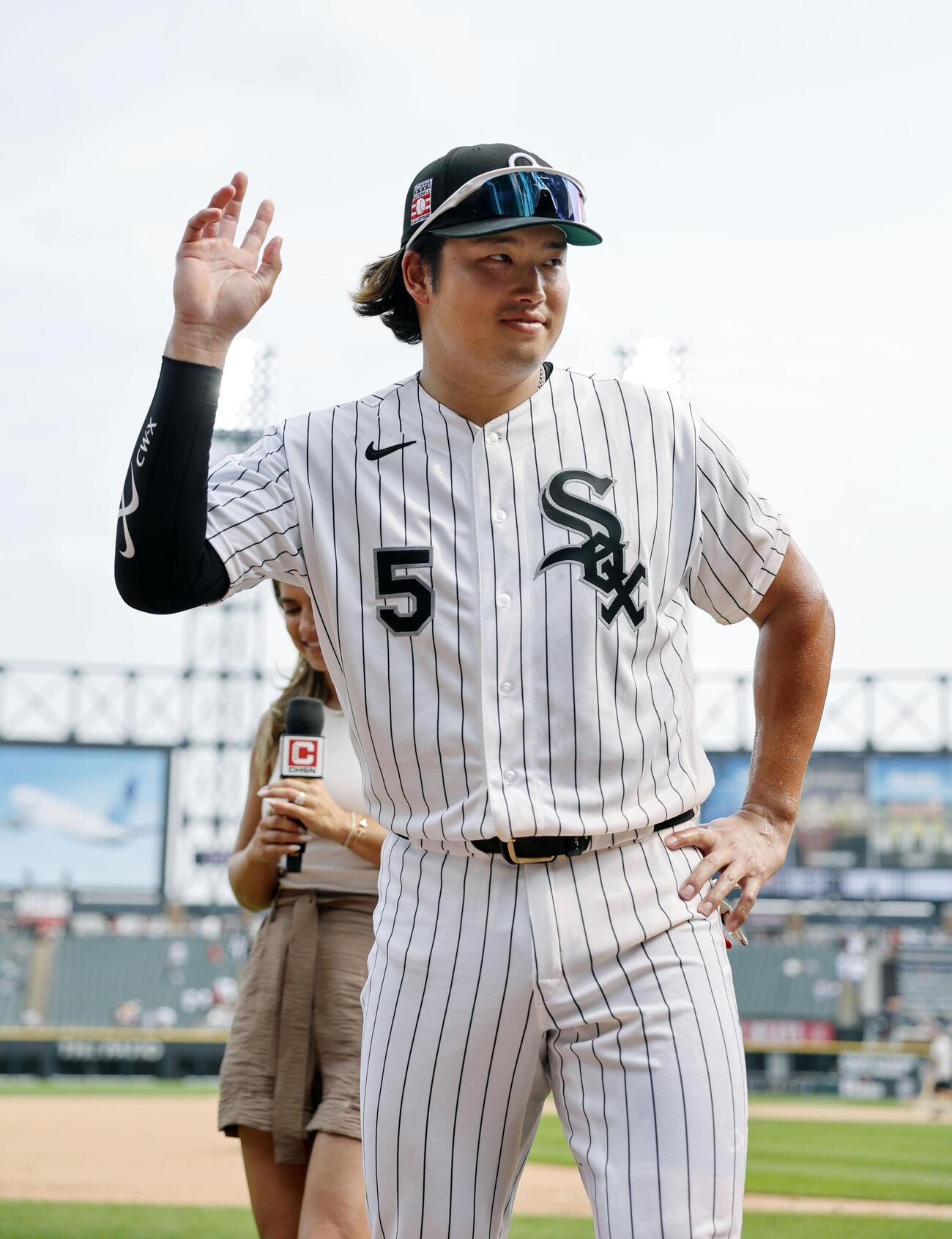 アストロズに勝利し、引き揚げるホワイトソックス・村上＝シカゴ（共同）