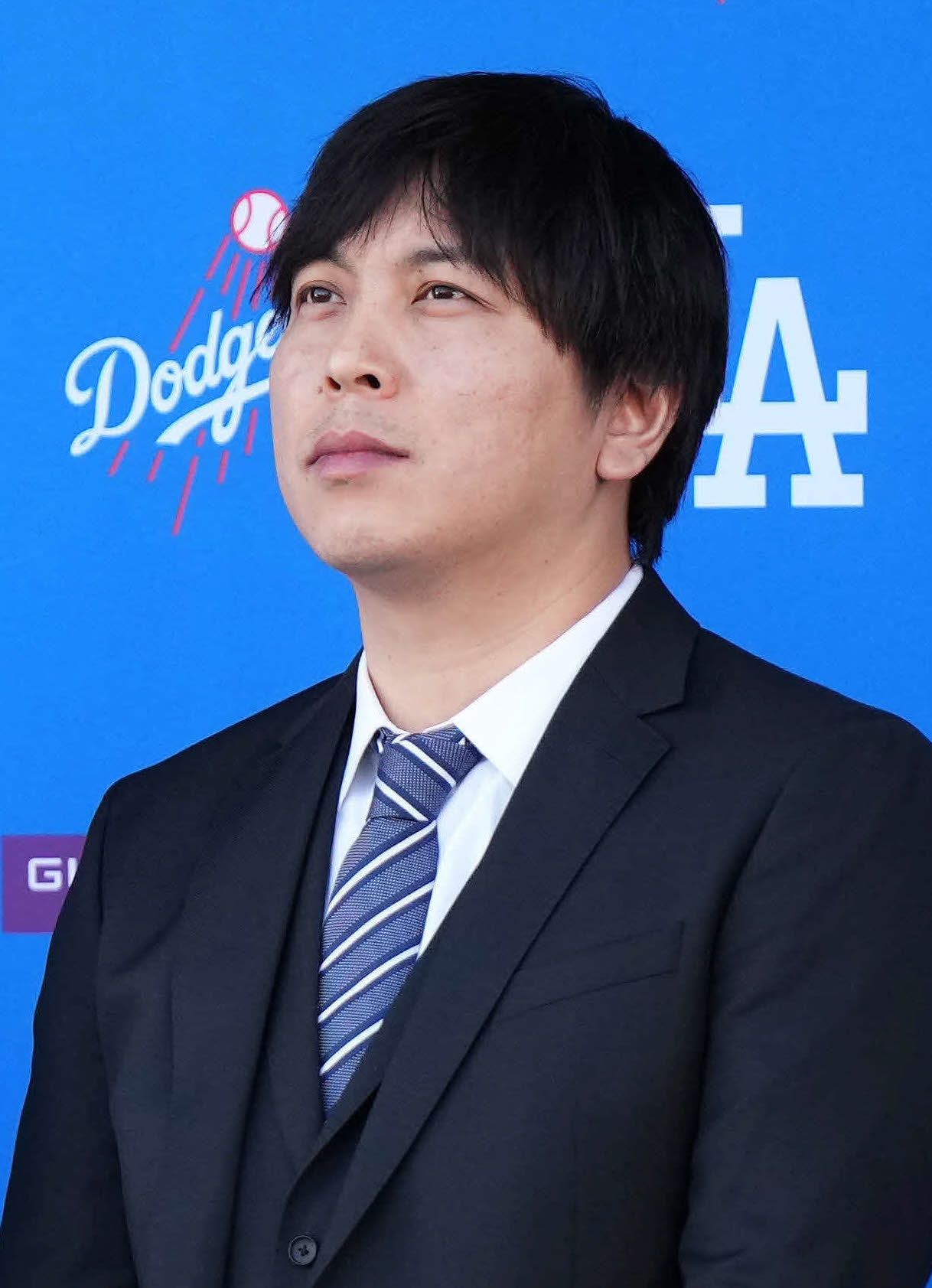 ドジャース通訳時代の水原一平受刑者（2023年12月）